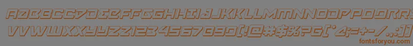 Navycadet3Dital Font – Brown Fonts on Gray Background