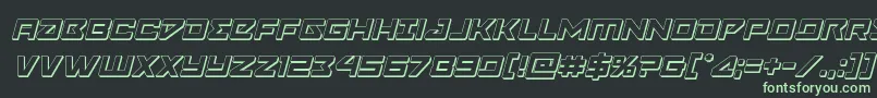 Navycadet3Dital Font – Green Fonts on Black Background