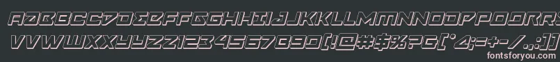 Navycadet3Dital Font – Pink Fonts on Black Background