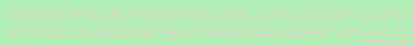 Navycadet3Dital Font – Pink Fonts on Green Background