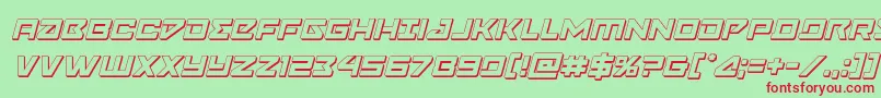 Navycadet3Dital Font – Red Fonts on Green Background