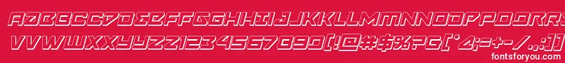 Navycadet3Dital Font – White Fonts on Red Background