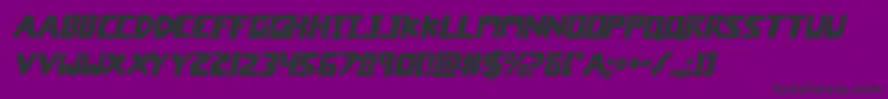フォントcoffinstoneital – 紫の背景に黒い文字
