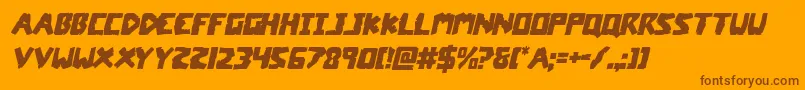 Шрифт coffinstoneital – коричневые шрифты на оранжевом фоне