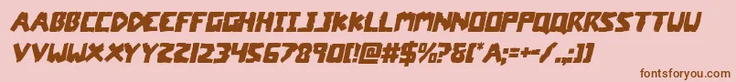 Шрифт coffinstoneital – коричневые шрифты на розовом фоне