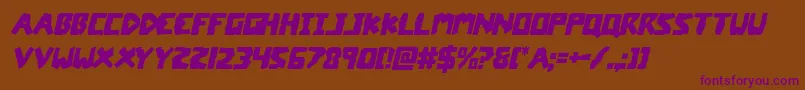 coffinstoneital Font – Purple Fonts on Brown Background