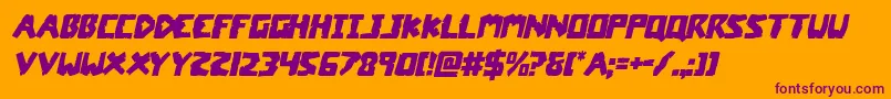 coffinstoneital Font – Purple Fonts on Orange Background