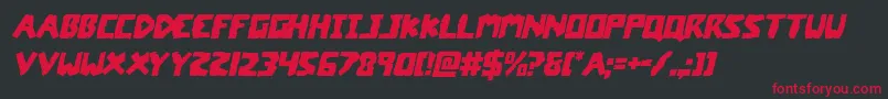 フォントcoffinstoneital – 黒い背景に赤い文字