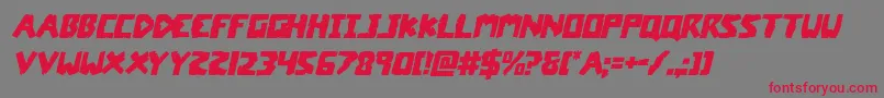 coffinstoneital Font – Red Fonts on Gray Background