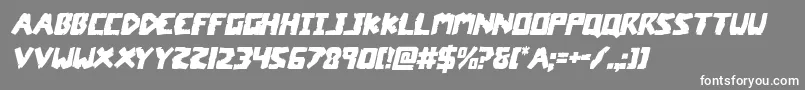 coffinstoneital Font – White Fonts on Gray Background