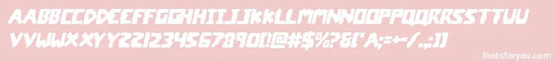 coffinstoneital Font – White Fonts on Pink Background