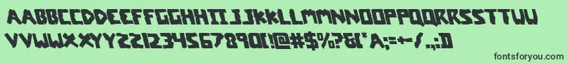 Шрифт coffinstoneleft – чёрные шрифты на зелёном фоне