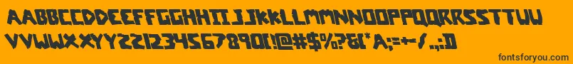 Шрифт coffinstoneleft – чёрные шрифты на оранжевом фоне