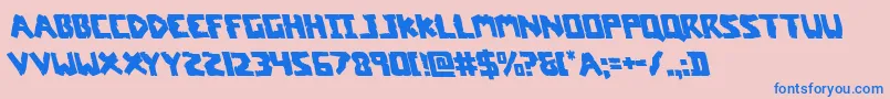 フォントcoffinstoneleft – ピンクの背景に青い文字
