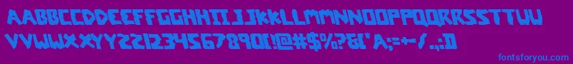 フォントcoffinstoneleft – 紫色の背景に青い文字