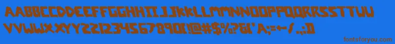 Шрифт coffinstoneleft – коричневые шрифты на синем фоне