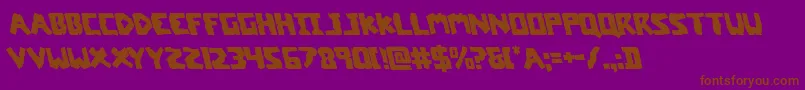 coffinstoneleft-fontti – ruskeat fontit violetilla taustalla