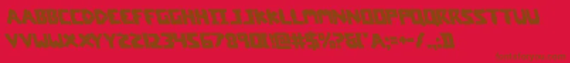 coffinstoneleft-fontti – ruskeat fontit punaisella taustalla