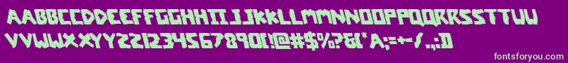 coffinstoneleft Font – Green Fonts on Purple Background
