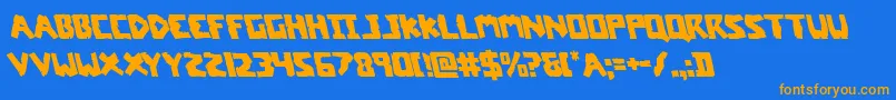 coffinstoneleft Font – Orange Fonts on Blue Background