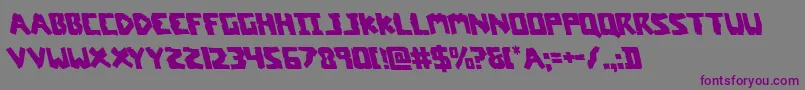 coffinstoneleft-Schriftart – Violette Schriften auf grauem Hintergrund