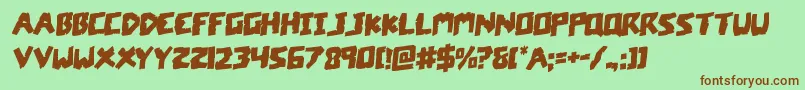 Weitere Informationen zur coffinstonerotal-Schriftart coffinstonerotal-Schriftart – Braune Schriften auf grünem Hintergrund