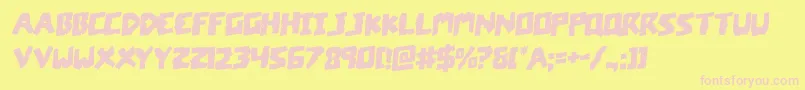 coffinstonerotal Font – Pink Fonts on Yellow Background