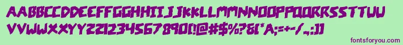 coffinstonerotal Font – Purple Fonts on Green Background