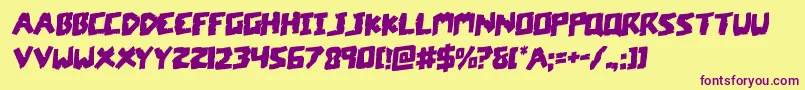 coffinstonerotal Font – Purple Fonts on Yellow Background