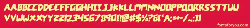 coffinstonerotal Font – Yellow Fonts on Red Background