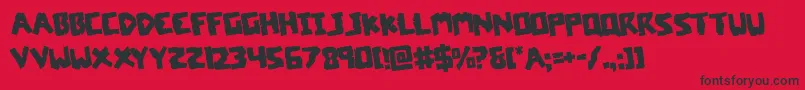 coffinstonerotate Font – Black Fonts on Red Background