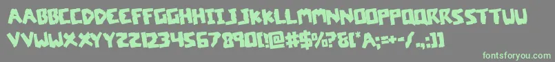 Шрифт coffinstonerotate – зелёные шрифты на сером фоне