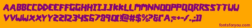 coffinstonerotate2 Font – Purple Fonts on Orange Background