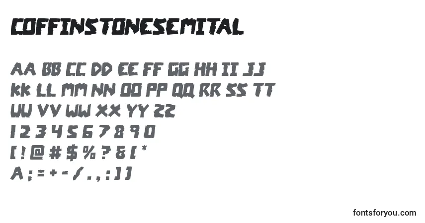 Schriftart Coffinstonesemital – Alphabet, Zahlen, spezielle Symbole