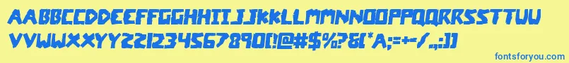 coffinstonesemital Font – Blue Fonts on Yellow Background