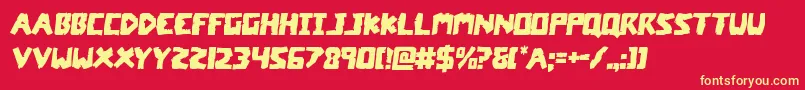 coffinstonesemital Font – Yellow Fonts on Red Background