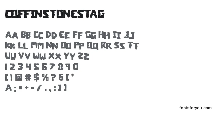 Шрифт Coffinstonestag – алфавит, цифры, специальные символы