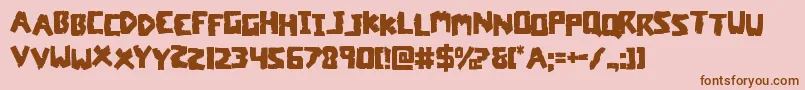 coffinstonestag Font – Brown Fonts on Pink Background