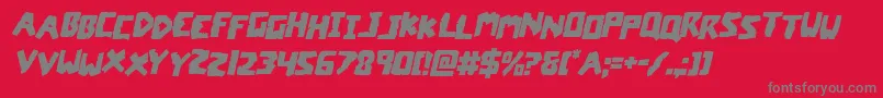 coffinstonestagital Font – Gray Fonts on Red Background