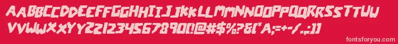 coffinstonestagital Font – Pink Fonts on Red Background
