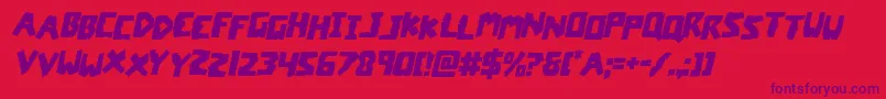 coffinstonestagital Font – Purple Fonts on Red Background