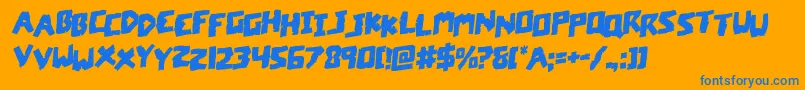 coffinstonestagrotal Font – Blue Fonts on Orange Background