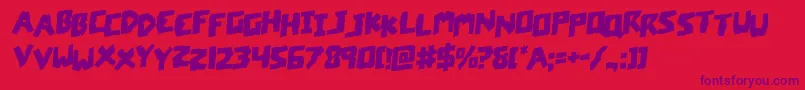 coffinstonestagrotal Font – Purple Fonts on Red Background