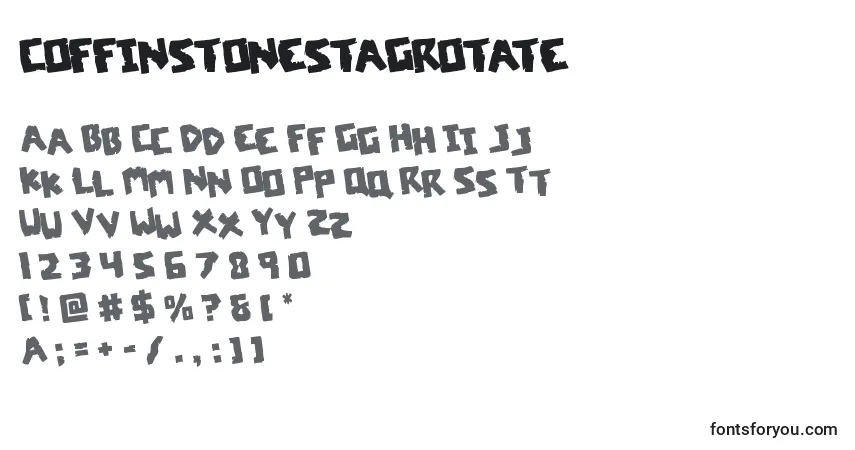 Fuente Coffinstonestagrotate - alfabeto, números, caracteres especiales
