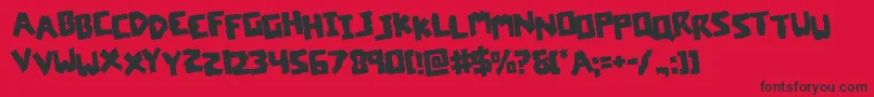 coffinstonestagrotate Font – Black Fonts on Red Background