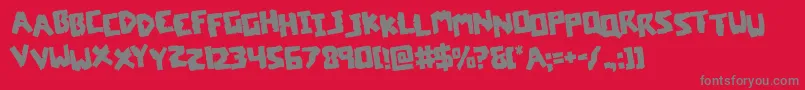 coffinstonestagrotate Font – Gray Fonts on Red Background