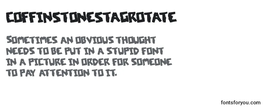 Überblick über die Schriftart Coffinstonestagrotate