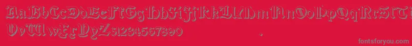 Police SalterioShadowTwo – polices grises sur fond rouge