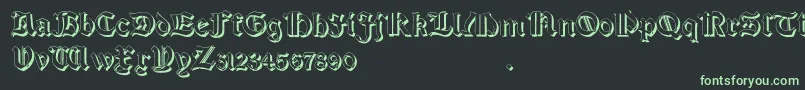 SalterioShadowTwo Font – Green Fonts on Black Background