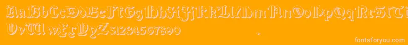 SalterioShadowTwo Font – Pink Fonts on Orange Background